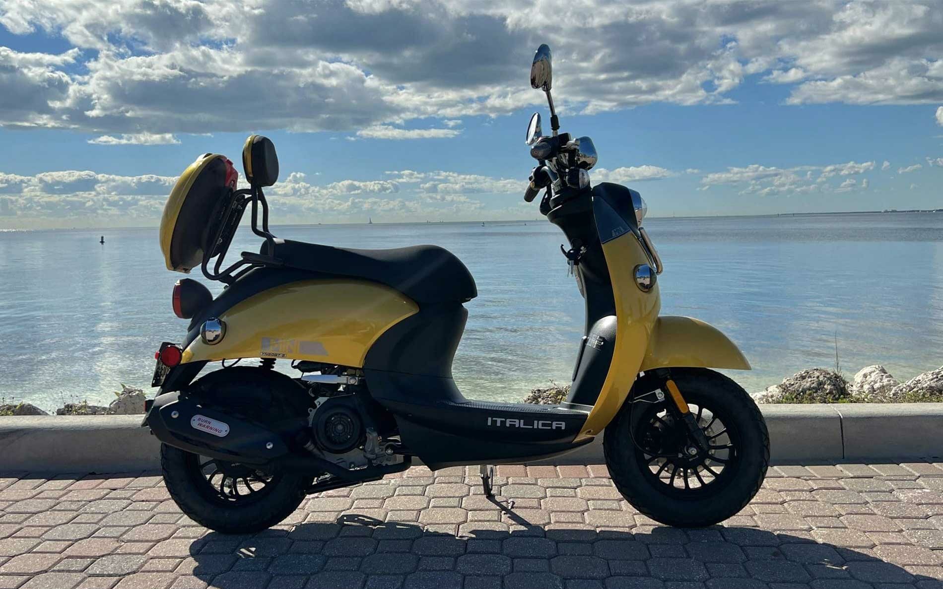 italica-mini-50cc-yellow-scooter-rental-right